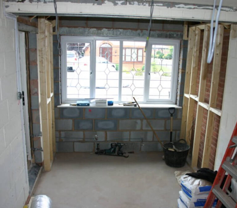 Garage conversion during construction